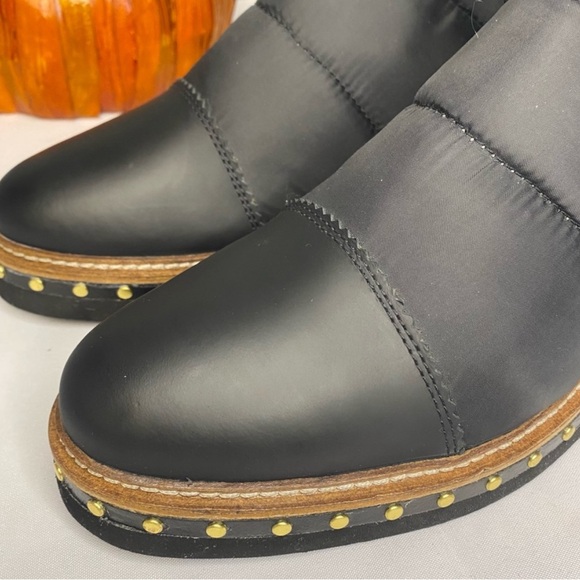 Free People Atlas Puffer Chelsea Black Booties Size 9.5 - Picture 12 of 12